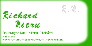 richard mitru business card
