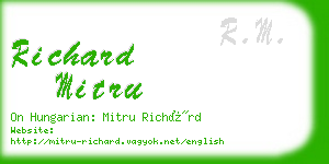 richard mitru business card